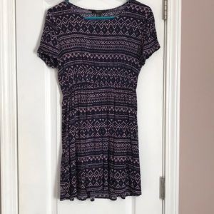 Forever 21 small navy and pink dress
